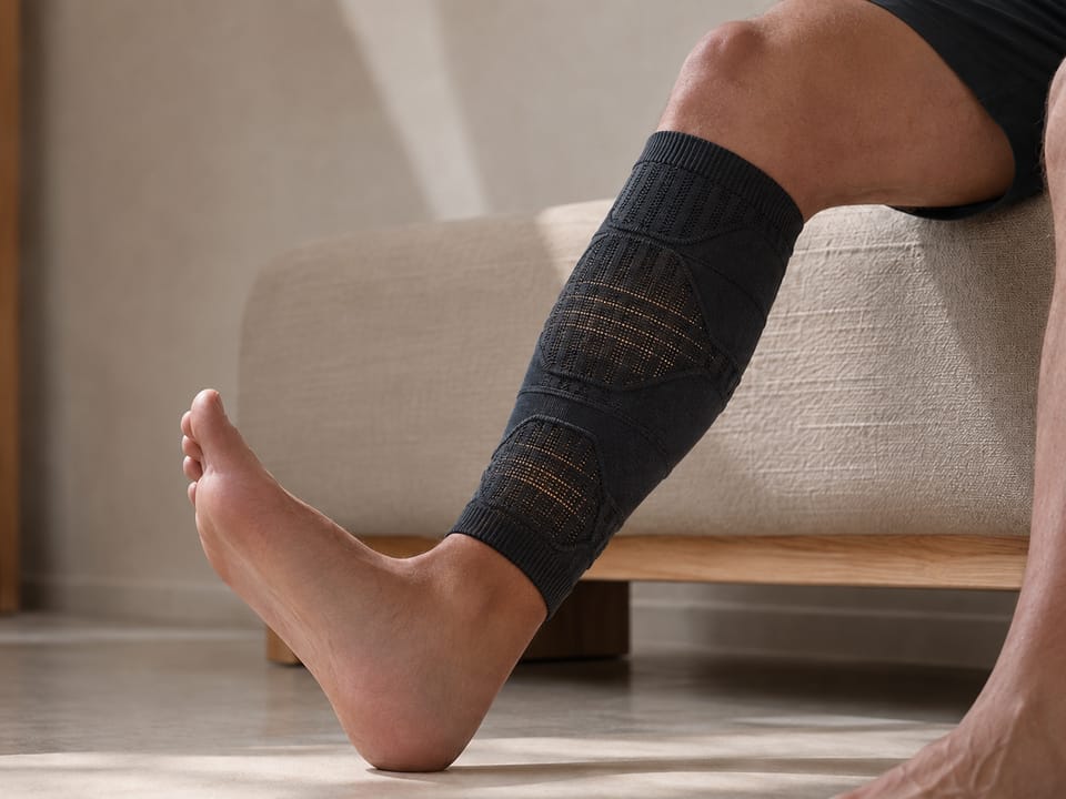 A knitted neurostimulation garment delivering stimulation to a limb